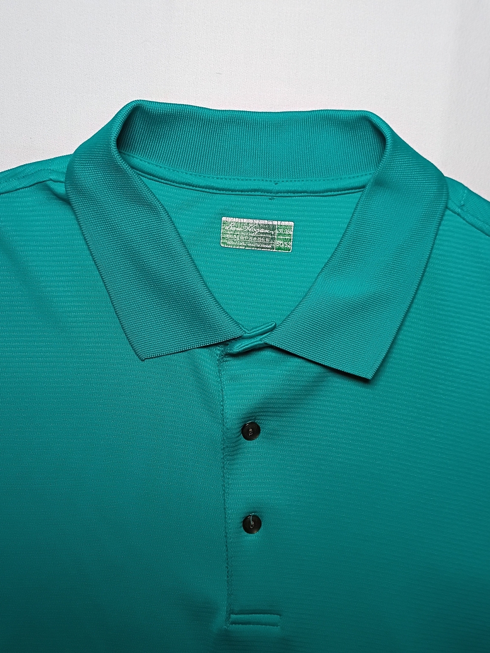 Ben Hogan Mens Performance Polo Shirt 2XL Green Textured Striped